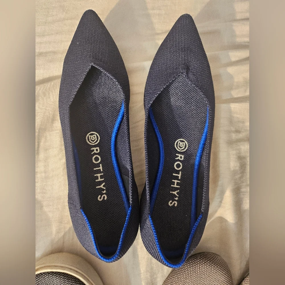 Women's‎ Rothy’s Lot size 8.5, 3 Pairs, Used, Blue, Grey, Mocha